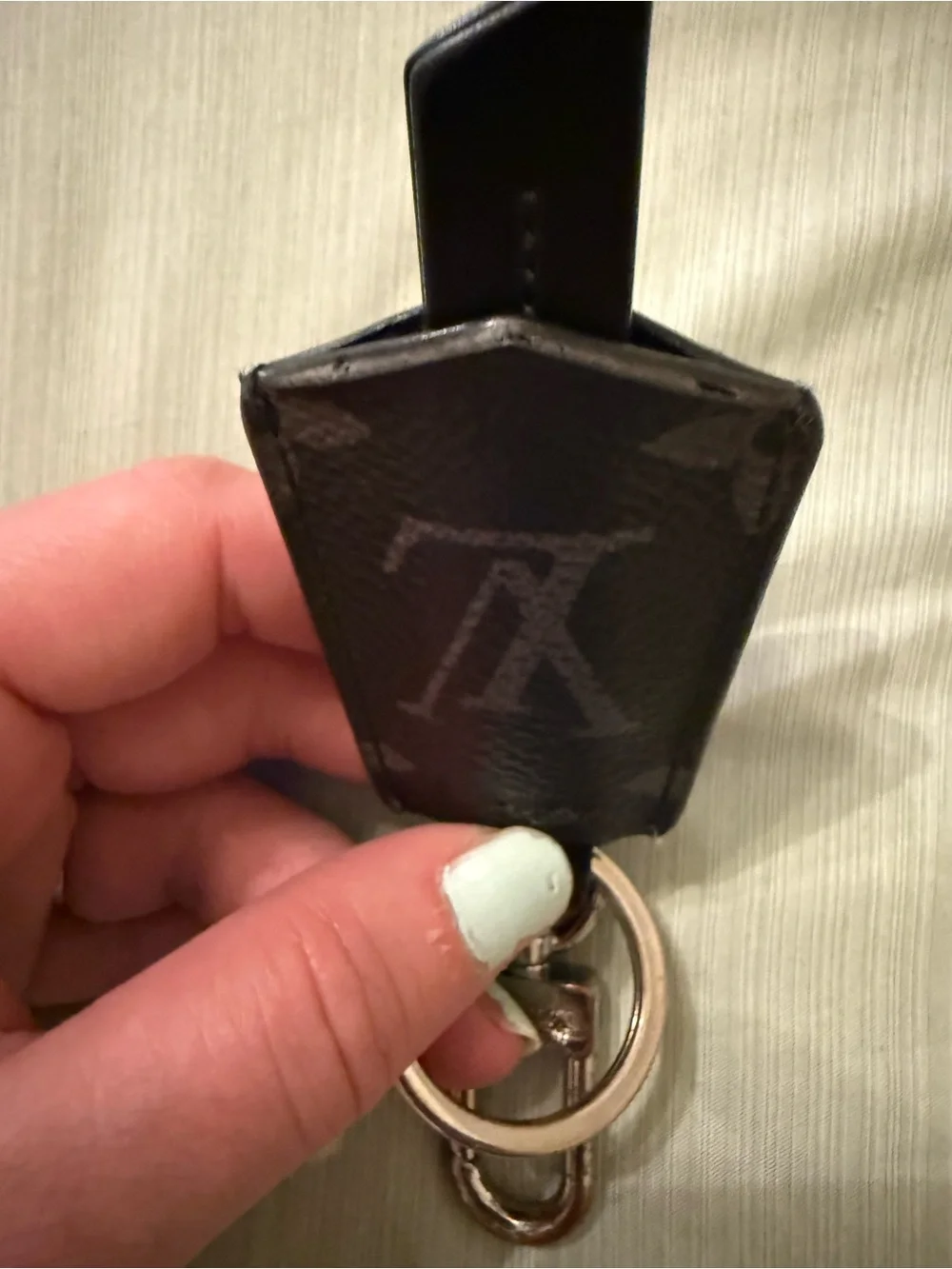 Louis Vuitton Monogram Eclipse Clochette Bag Charm & Key Holder
